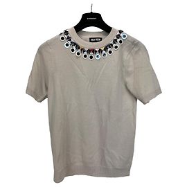 Autre Marque Holly Fulton Embellished Merino Wool Knit Top