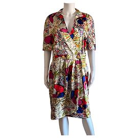 Philosophy di Lorenzo Serafini Vestido transpassado de seda Renzo com estampa floral