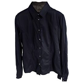 Camicia Versace Jeans Couture blu scuro ricamata
