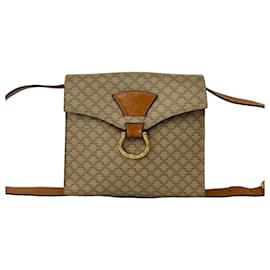 Bolso de hombro CELINE Vintage Macadam Blazon Triomphe Pattern de piel - Céline