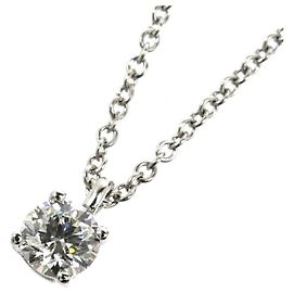 Tiffany & Co. Platinum Solitaire Necklace