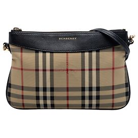 Burberry Beige Haymarket Check Canvas Peyton Crossbody