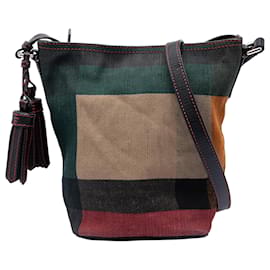 Borsa bucket Ashby in tela Mini Mega Check marrone Burberry
