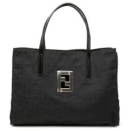 Fendi Black Zucca Canvas Tote