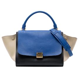 Borsa Trapeze Celine in pelle tricolore nera Small - Céline