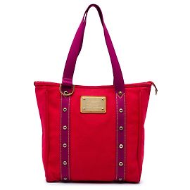Tote Louis Vuitton Red Antigua Cabas MM