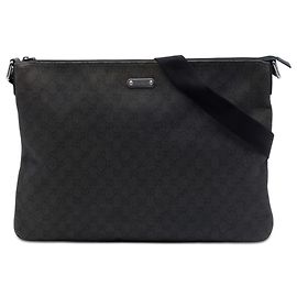 Gucci Black GG Denim Crossbody