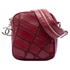Bolso Camera Chanel Red CC de jersey y piel de cordero con escamas