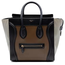 Céline Celine Brown Mini Tricolor Kalbsleder Luggage Tote