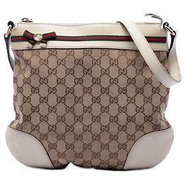 Gucci Beige GG Canvas Web Mayfair Crossbody