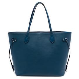 Louis Vuitton Blue Epi Neverfull MM