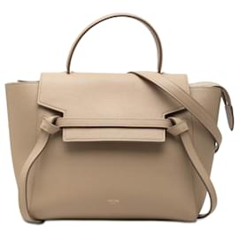 Céline Borsa Belt in pelle di vitello micro granulata beige Celine
