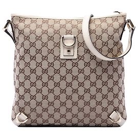 Gucci Beige GG Canvas Abbey D Ring Crossbody