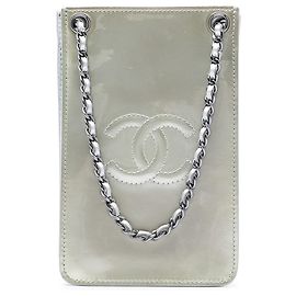 Portatفono a tracolla Chanel Gold CC Patent