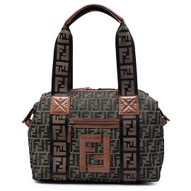 Fendi Tote aus braunem Zucca Canvas FF
