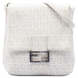 Fendi White Zucchino Spalmati Crossbody