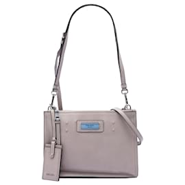 Borsa Prada Gray Glace Calf Etiquette
