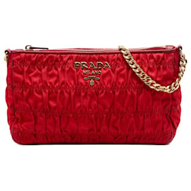 Prada Red Tessuto Gaufre Crossbody
