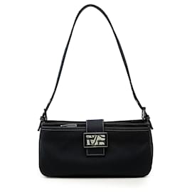 Borsa a Spalla Fendi Blue Canvas FF Marble