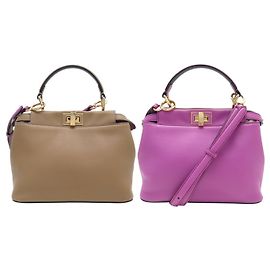 NUOVA BORSA FENDI PEEKABOO ICONIC PELLE BICOLORE 8BN244 A SPALLA