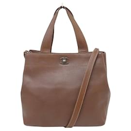 BOLSA DE MÃO CHANEL EXECUTIVE EM COURO CAVIAR MARROM A15201 LEATHER BAG