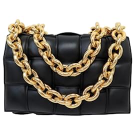 NUEVO BOLSO BOTTEGA VENETA CHAIN CASSETTE ACOLCHADO INTRECCIO NEGRO
