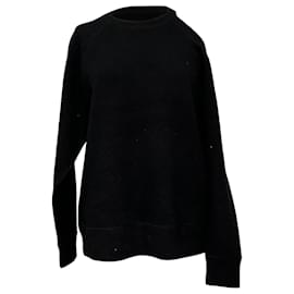 Michael Kors Collection Sweatshirt mit asymmetrischem Cutout aus schwarzer Baumwolle