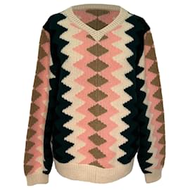 Khaite Nessa Strickpullover mit Zickzack-Muster aus Multicolore-Kaschmir