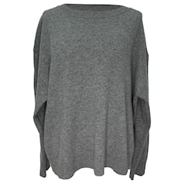 Nili Lotan Nebelo Strickpullover aus grauem Kaschmir