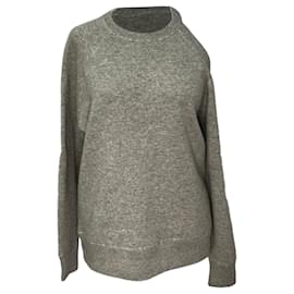 Michael Kors Collection Sweatshirt mit asymmetrischem Cutout aus grauer Baumwolle
