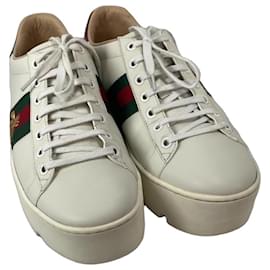 Gucci Sneakers Ace Bee Platform in pelle