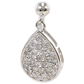 Autre Marque Orecchini a clip in oro bianco 18K e diamante