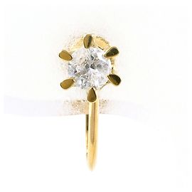 Autre Marque Brinco de pressão em ouro amarelo 18K com diamante