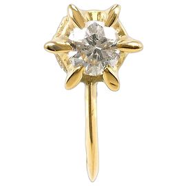 Autre Marque Orecchino a clip in oro giallo 18K con un singolo diamante