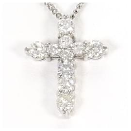 Autre Marque Platin-Diamant-Halskette
