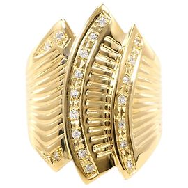 Autre Marque 18K Gelbgold-Ring mit Diamant