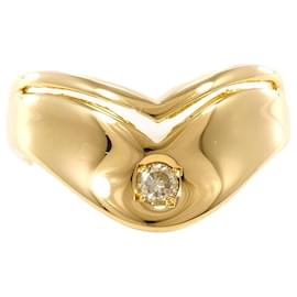 18K Gelbgold-Ring mit Diamant - Autre Marque