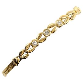 Autre Marque Bracciale con charm in oro giallo 18K con diamanti