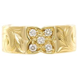 Autre Marque 14K Gelbgold-Ring mit Diamant