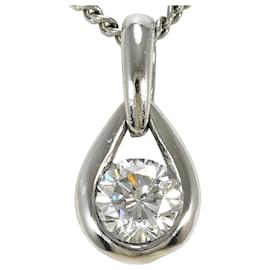 Platinum Pendant Necklace with Diamond - Autre Marque