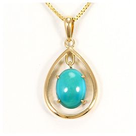 Autre Marque Collana in oro giallo 18K con turchese