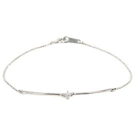 Autre Marque Bracciale con charm in oro bianco 18K con diamanti