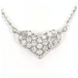 Autre Marque Collana in oro bianco 14K con diamante