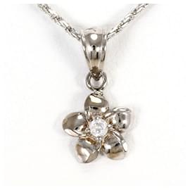 14K White Gold Necklace with Zirconia - Autre Marque