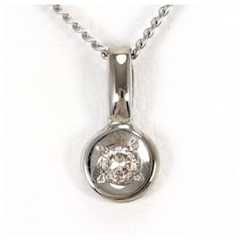 Autre Marque Collana in oro bianco 14K K14 con diamante
