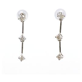 Autre Marque Eleganti orecchini pendenti in oro bianco 18K