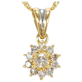 Autre Marque Collana in platino PT900 e oro giallo 18K con diamante