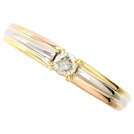 Autre Marque Eleganter Multi-Metall-Diamantring