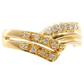 18K Gelbgold-Ring mit Diamant - Autre Marque