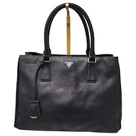 Prada Galleria Medium Saffiano Pelle Double Zip Tote - Nero